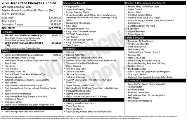 2020 Jeep Grand Cherokee Laredo E 4x4