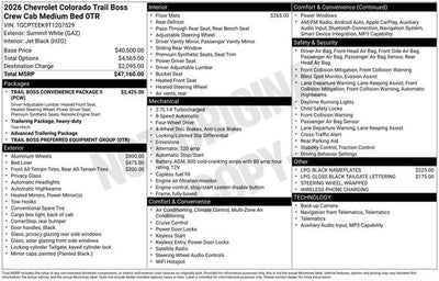 2026 Chevrolet Colorado Trail Boss