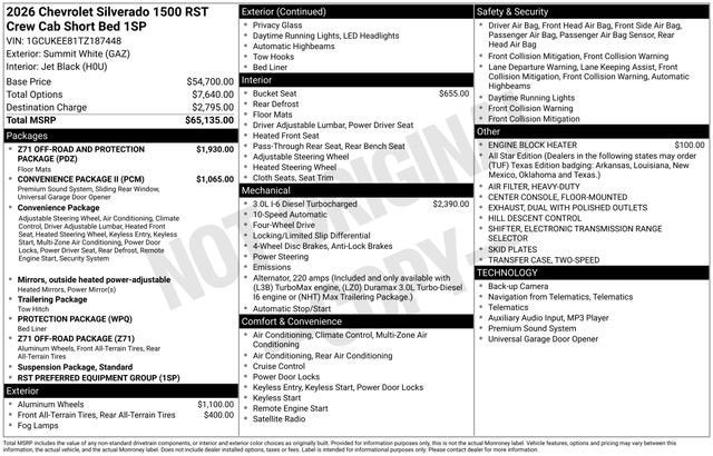 2026 Chevrolet Silverado 1500 RST
