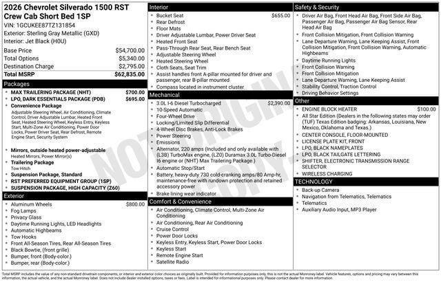 2026 Chevrolet Silverado 1500 RST