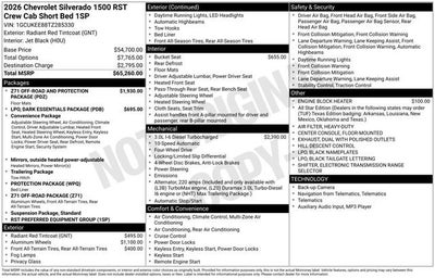 2026 Chevrolet Silverado 1500 RST