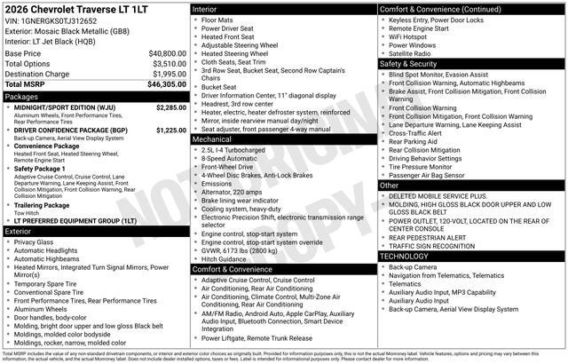 2026 Chevrolet Traverse LT