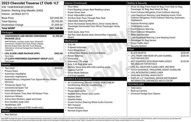 2023 Chevrolet Traverse LT Cloth