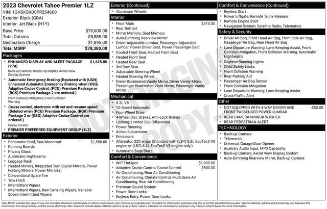 2023 Chevrolet Tahoe Premier