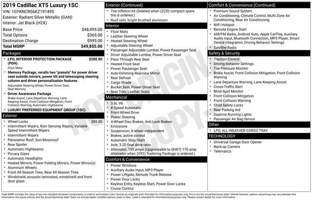 2019 Cadillac XT5 Luxury FWD