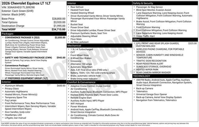 2026 Chevrolet Equinox LT