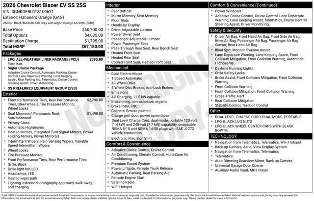 2026 Chevrolet Blazer EV SS